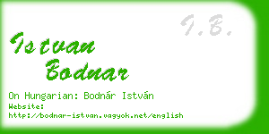 istvan bodnar business card