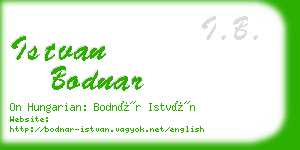 istvan bodnar business card